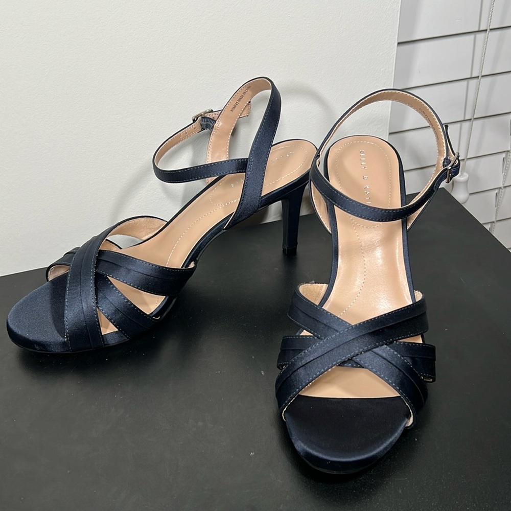 Kelly & Katie Navy Satin Heel